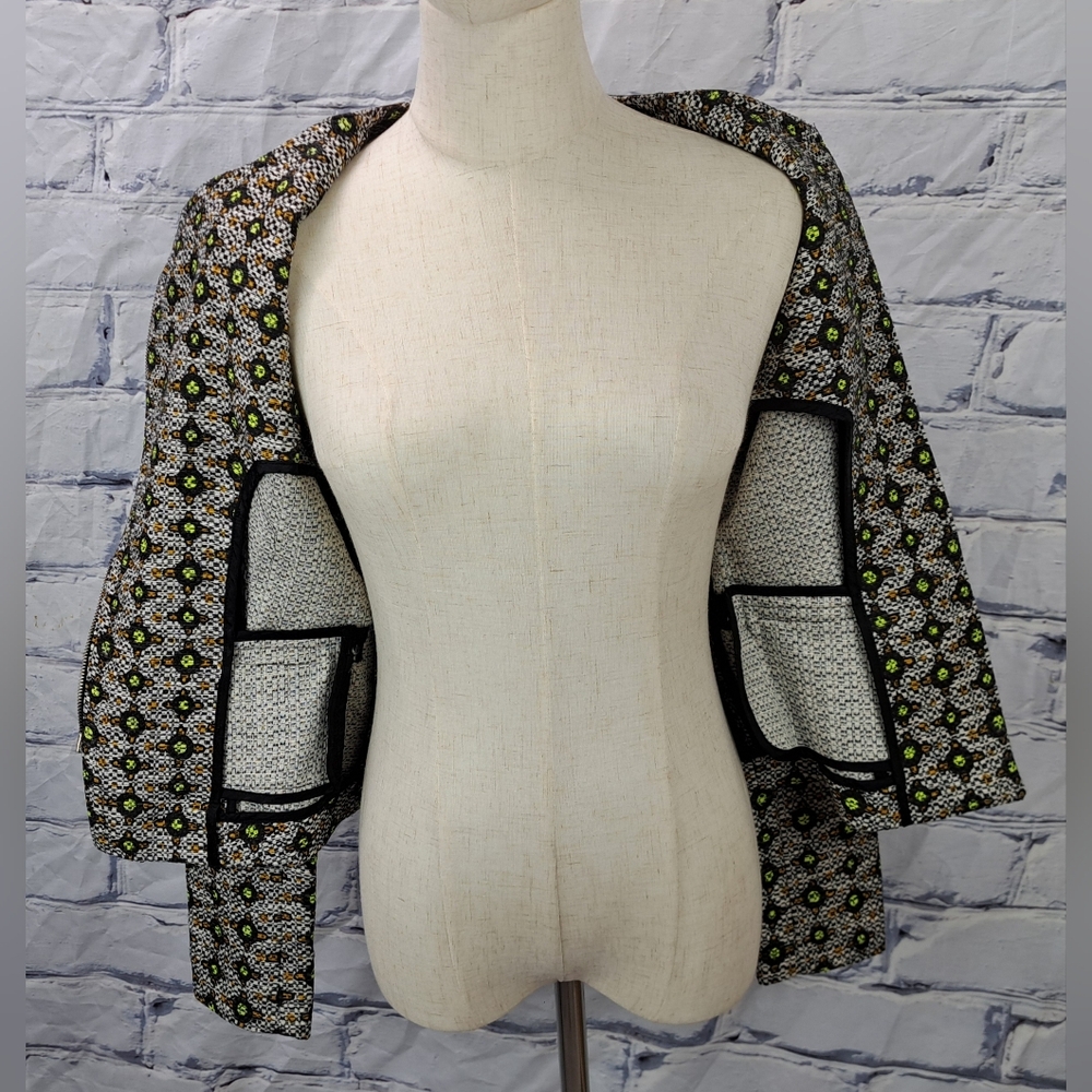 Guess by Marciano Women's Blazer Coat Jacket Asymmetrical Zip Cotton Linen 2 US - Picture 10 of 15